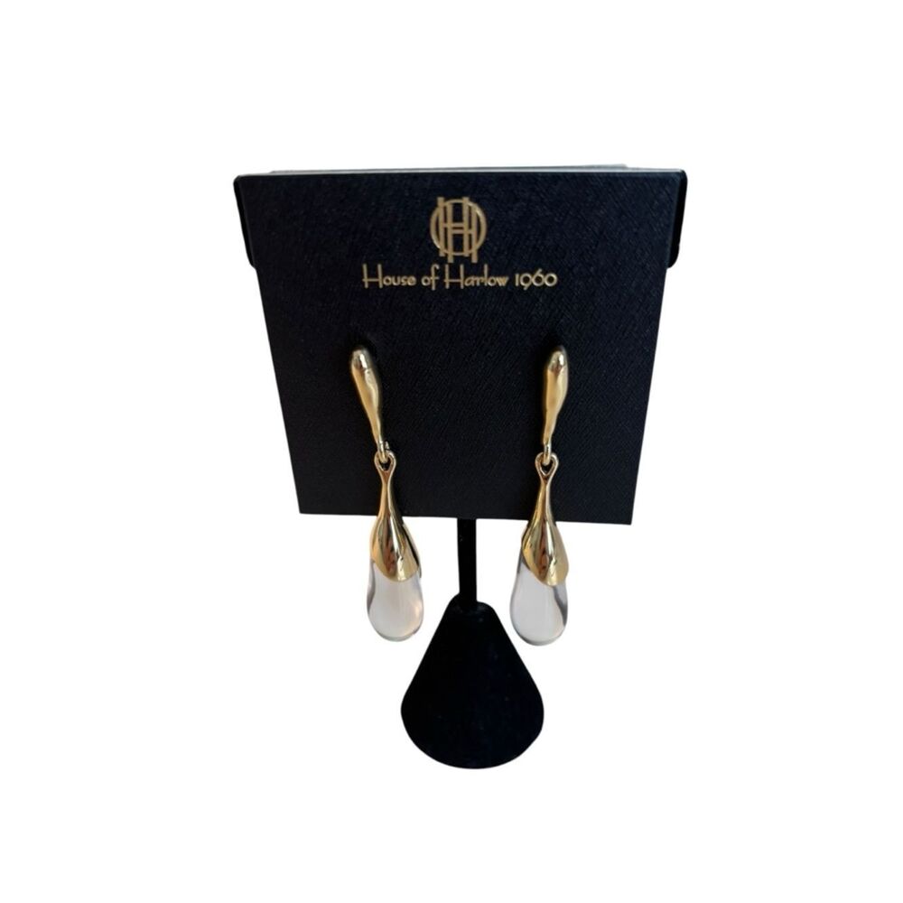 Beautiful Liquid Lucite Teardrop Earrings.